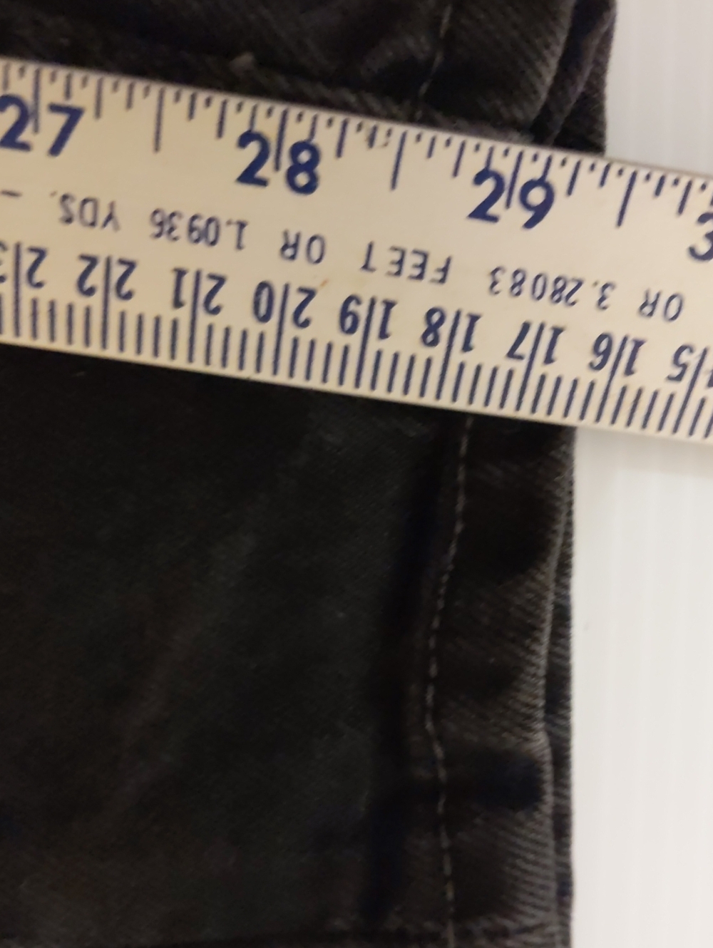 Levis 505 Black Jeans 32x29 (32x30 Tag) Straight Leg - Picture 16 of 17